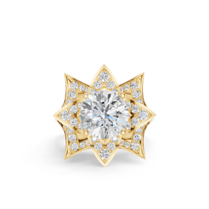 Anillo de Compromiso con Diamante Sintético Cultivado en Laboratorio, Corte Brillante, Color E, Certificado IGI, Oro, Piedra Preciosa, Lujo, Aniversario de Bodas - Product Image 4