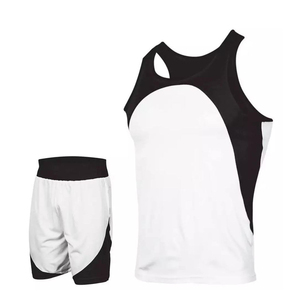 Ensemble débardeur et short unisexe color block, anti-humidité, respirant, séchage rapide, vêtements de sport pour adultes, arts martiaux mixtes - Product Image 1