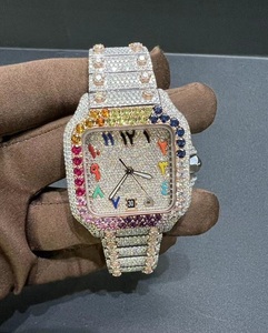 Reloj Mecánico Unisex de Lujo con Diamantes de Moissanita Arcoíris, Estilo Hip Hop, GPS, Alta Calidad, Esfera Cuadrada, Acero Inoxidable - Product Image 2