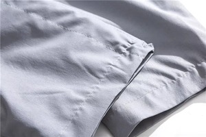 Men Light <b>Grey</b> Overshirt Button Front Shirt <b>Jacket</b> Chest Pockets Sleeve Draw cords Casual Streetwear Workwear Breathable - Product Image 3