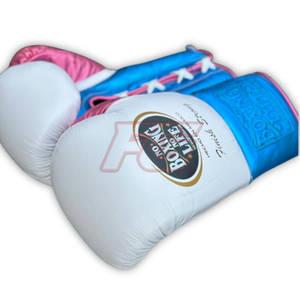 Custom <b>White</b> No Boxing No Life Boxing Gloves Pro Training Gear Premium Leather <b>Lace</b>-Up Closure Breathable Stretch Gloves - Product Image 2