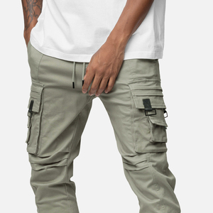 Men Cargo Pants High Quality Casual Multi Pocket Straight Leg Slim Fit Outdoor Fitness Workwear <b>Trousers</b> Long Pants - Product Image 6