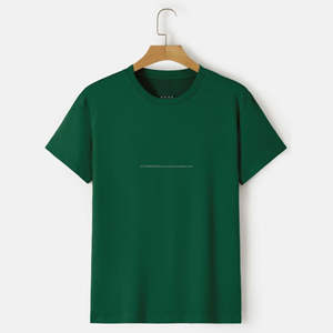 T-shirt uni pour homme de qualité supérieure, 100% coton, OEM, votre marque, épaules tombantes, impression 3D en mousse personnalisée, unisexe, manches courtes - Product Image 2