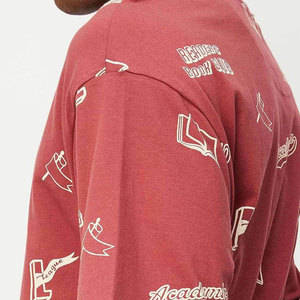 Camiseta de Manga Corta para Hombre, Cuello Redondo, Color Rojo, Estampado de Dibujos Animados, Impresión Serigráfica, Antiarrugas, Estilo Casual, Corte Regular, Jersey de Algodón - Product Image 6
