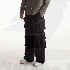 กางเกงจ็อกเกอร์ผู้ชายผ้าโพลีเอสเตอร์/คอตตอนสั่งทำขายส่ง พร้อมกระเป๋าหลายช่อง ทรงตรง สไตล์วินเทจ เป็นมิตรกับสิ่งแวดล้อม - Product Image 1