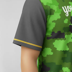 ชุดเบสบอลผู้ชายแบบซับลิเมชั่น ระบายอากาศได้ดี ผลิตจากโพลีเอสเตอร์ 100% ผ้าทวิลล์ พร้อมงานปัก แห้งเร็ว ติดกระดุมเต็มตัว - Product Image 3