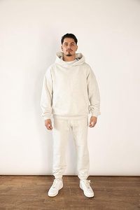 ชุดฮู้ดดี้ผ้าฝ้าย 100% สีพื้น ชุดจ็อกเกอร์ พิมพ์ลายพัฟฟ์ตามสั่ง ชุดวอร์มผ้าถักเนื้อนุ่ม กางเกงวอร์มผ้าฟลีซเรียบ ชุดลำลองผู้ชาย - Product Image 3