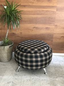 Nordic Style Wooden Ottoman <b>Footrest</b> Stool with Soft Cushion Seat for Home Decor and Lounge Use - Product Image 5