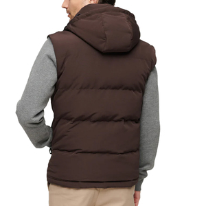 Chaleco acolchado sin mangas con capucha para hombre, con cremallera, logotipo personalizado, cálido, cortavientos, acolchado, en oferta. - Product Image 2