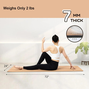 Tapete de Yoga Antideslizante de PVC y Goma de 5mm a 8mm, Tapete de Gimnasio de Goma PU de Alta Calidad, Suave y Adhesivo, Ecológico - Product Image 2