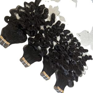 Paquete de ondas profundas de cabello virgen Natural rizado Super doble dibujado crudo 100% extensiones de cabello humano vietnamita donante único - Product Image 3