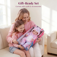 Poupées Reborn Babeside Carina de 20 pouces, Nouvelle Arrivée 2026, Mini Jouet pour Filles, Grands Yeux, Peau Blanche, Corps en Tissu, Réaliste, Combinaison Lapin