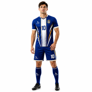 Conjunto Profesional Personalizado de Camiseta y Pantalones Cortos de Fútbol, Uniforme de Fútbol Sublimado, Ropa Deportiva de Equipo Transpirable de Secado Rápido, Venta al Por Mayor - Product Image 3
