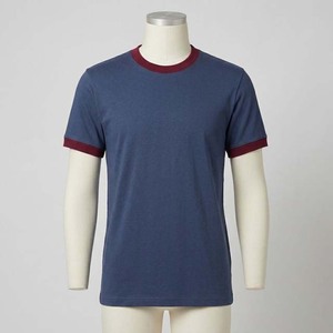 Men's Customized Color <b>Ringer</b> <b>T</b>-<b>Shirt</b> Short Sleeve O-Neck Contrast Trim Loose Fit Casual 100% Cotton Jersey Knitted Solid - Product Image 4