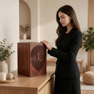 Eco-Friendly Rectangle <b>Wooden</b> <b>Box</b> for Jewelry Gift Storage-Soft Interior for Delicate Items Christmas Chinese New Year Tabletop - Product Image 3