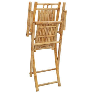 Wholesale Bamboo Folding Garden Chair <b>with</b> Armrest Outdoor Patio Dining Chair Durable Foldable Natural Furniture OEM ODM - Product Image 5