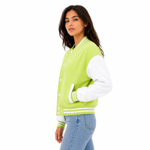 stylish <b>varsity</b> <b>jacket</b> for women featuring soft fabric a relaxed fit and fashionable details for comfortable everyday wear - Product Image 2