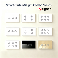 Interrupteur de rideau intelligent Tuya Zigbee 1, 2 ou 3 modules pour la maison connectée, compatible iOS, pour stores, 2 voies ou 3 voies, avec commande vocale Alexa
