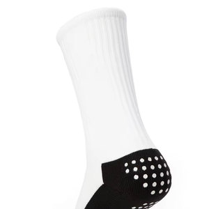 Calcetines Blancos para Hombre con Punta y Talón Negros, Antideslizantes, Transpirables, de Secado Rápido, Tejidos, 100% Algodón, Estilo Regular, para Primavera - Product Image 2
