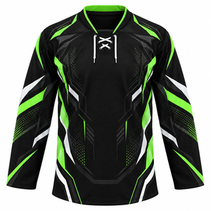 Maillot de hockey sur glace pour homme grande taille avec impression du logo de l'équipe, maille respirante, manches longues, écologique, imperméable, séchage rapide - Product Image 3