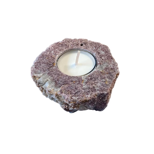 Crystal Stone Lepidolite Carved Handmade Natural Stone Candle Holder Gemstone Agate <b>Healing</b> Wholesaler - Product Image 5