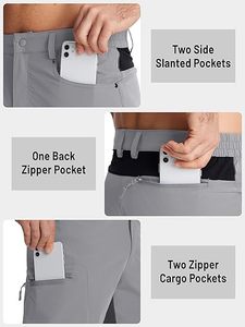 Men's Hiking <b>Cargo</b> Shorts with Zipper Pockets Quick Dry Casual Stretch Golf <b>Work</b> Short Outdoor Summer - Product Image 5