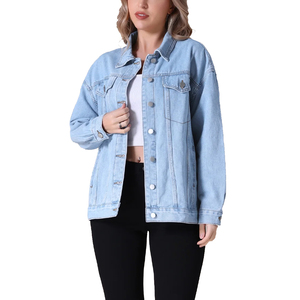 Veste en jean vintage délavée pour femme, décontractée, de haute qualité, élégante, streetwear - Product Image 6
