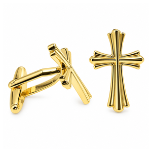 Pins de Camisa con Cruz de los Caballeros Templarios, Acabado Dorado, Accesorios Formales de Metal Personalizados para Camisa, Regalia Masónica - Product Image 1
