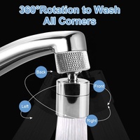 Kinglions 360 robinet pivotant pivotant avec buse à filetage externe robinet pulvérisateur à double fonction pour salle de bains balcon cuisine