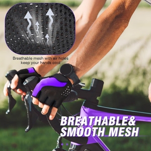 Gants de course d'été fins à demi-doigts, respirants, unisexes, avec fermeture auto-agrippante pour le cyclisme, le sport, la gym, la moto - Product Image 5