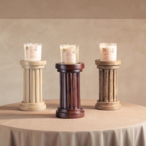 ชุดเชิงเทียนไม้งานฝีมือใหม่3ชิ้น - Product Image 2
