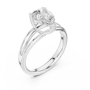 Pear Cut Lab Grown Diamond Engagement <b>Ring</b> 2ct Solitaire Claw Prong Setting <b>Split</b> Shank Custom 18k Solid Gold Contemporary - Product Image 5