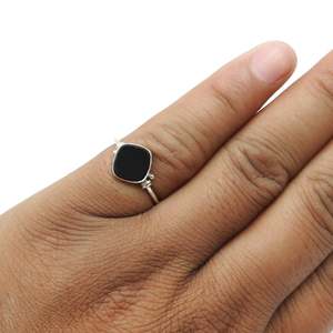 Handmade Classy Black Onyx Gemstone <b>Ring</b> Perfect Daily Wear Jewelry For Engagement Or <b>Wedding</b> Made From 925 Sterling Silver - Product Image 5