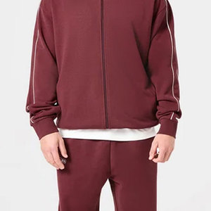 Sudadera con capucha de hombros caídos, de gran gramaje (500 g/m²), talla grande, con forro, para hombre, con cremallera completa, ropa al por mayor de alta calidad, sudaderas streetwear - Product Image 4