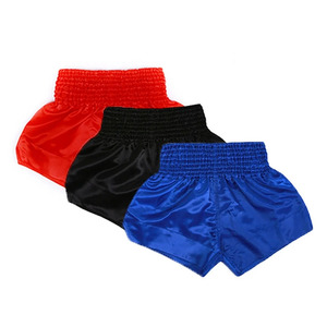 Newest <b>100</b>% Cotton Satin Stretch Muay Thai MMA Boxing Training Shorts with Custom Colors - Product Image 5