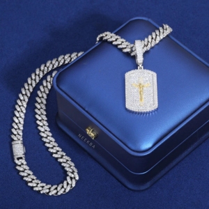 Pendentif Crucifix Jésus - Pendentif en Argent Sterling 925 avec Moissanite, Pendentif Jésus Moissanite Bling Bling, Bijoux Streetwear Iced Out - Product Image 5