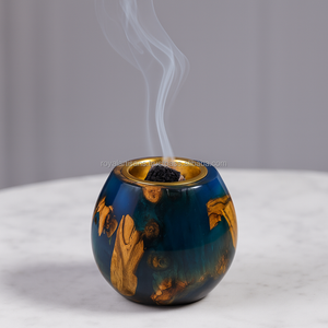 Quemador de incienso acrílico ROYAL ARTISANS, ecológico, para Bakhoor y Oud, con cuenco de latón, decoración para el hogar - Product Image 1