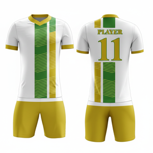 Uniformes de Fútbol Personalizados al por Mayor - Uniformes de Fútbol Profesionales con Logotipo del Equipo, Números, Secado Rápido, 100% Poliéster, Impresión por Sublimación - Product Image 1