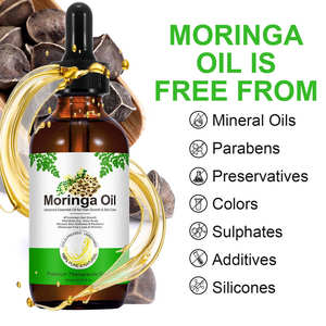 Huile de graines de Moringa 100% pure et naturelle pressée à froid, prix de gros fabricant, huile essentielle pure pour le visage et la croissance des cheveux - Product Image 2