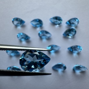 Topacio Azul Suizo TFH en Forma de Pera, Corte Semiprecioso, Gema Suelta, Calidad AAA, Claridad, Pulido a Mano, de 6x4mm a 10x12mm, Venta al por Mayor - Product Image 2