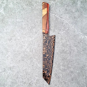 Cuchillo de Chef Burraq Nuevo, Hecho a Mano y Personalizado, de Acero al Carbono, Hoja de 8 Pulgadas, Grosor de 3.0mm, Mango de Madera, Cuidado para Mantener Seco - Product Image 5