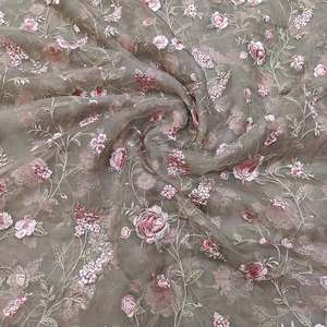 Malty embroidery fabric mesh fabric net fabric embroidered fabric for abaya kaftan modest fashion wholesale buyer fashion supply - Product Image 3