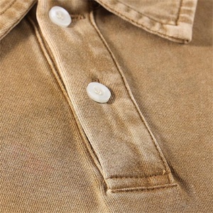 Camisetas Polo Vintage Personalizadas de Estilo Urbano para Hombre, Unisex, 100% Algodón Satinado, Tejido Teñido, Antiencogimiento, 280gsm, de Marca - Product Image 6