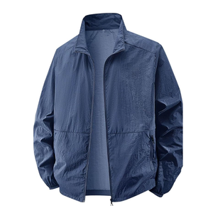 Best Selling Men's Casual Stand-Up Collar <b>Light</b> Loose Windbreaker Top Trendy Sports Accessory Solid-Color Windproof <b>Jacket</b> - Product Image 4