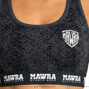 MAWRA Women's Scoop Neck <b>Racerback</b> Sports <b>Bra</b> Animal Print Breathable Medium Support Fitness Wear Sports <b>Bra</b> - Product Image 4