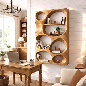 Meilleur prix Live Edge coin en bois étagère flottante montage mural décoration de la maison et literie utiliser pour les cadeaux de pendaison de crémaillère - Product Image 2