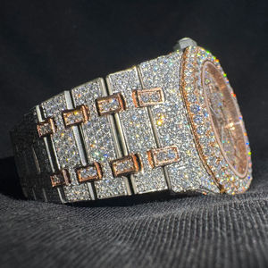 Reloj de Hombre de Acero Inoxidable Automático con Moissanita Estilo VVS Iced Out, Nueva Tendencia 2026, Joyería de Regalo al Mejor Precio en EE. UU. - Product Image 1