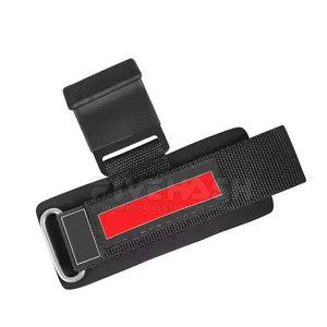 Crochets de musculation en gros pour la gym, crochets de levage de poids avec sangles de soutien pour les poignets, crochets d'haltérophilie noirs - Product Image 6