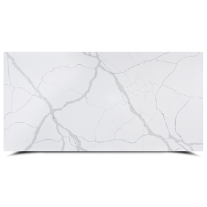 Losas de Piedra Sintética Calacatta Laze, Base Blanca con Líneas Grises, Diseño Personalizado Disponible - Product Image 3