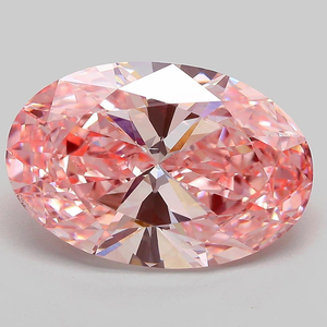 Fancy <b>Pink</b> Oval Cut Lab grown Diamond Loose Stone For Jewelry Making - Product Image 1